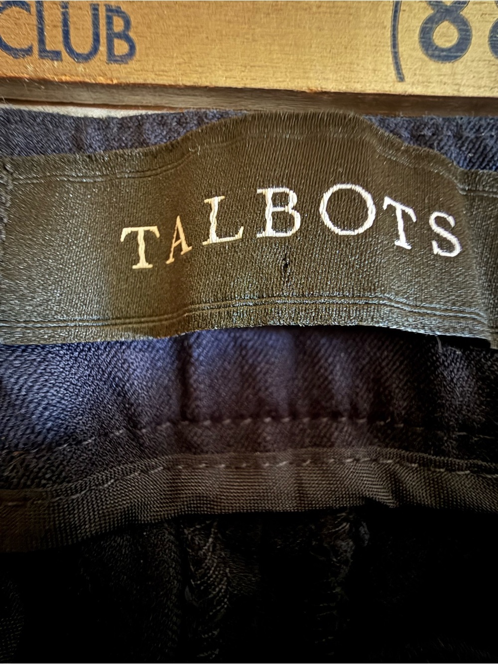 Talbots Chatham Ankle Pants Size Womens 12 Navy Blue Side Zip Button - Picture 4 of 7